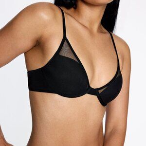 Pepper 32A All You Bra Black Light Padding Padded Underwire Wired T Shirt Mesh